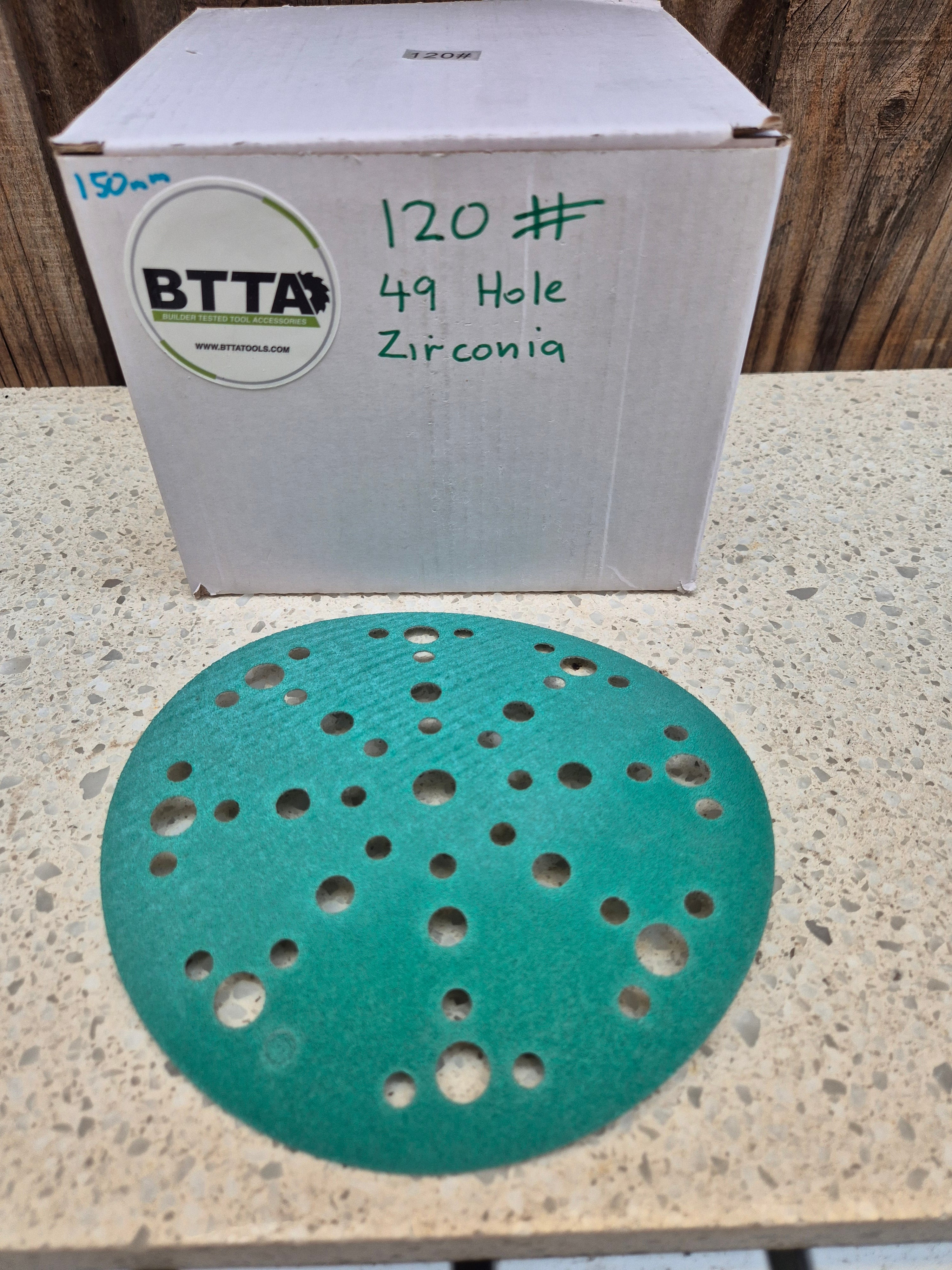 BTTA 150 & 125mm orbital sanding discs pack of 25 pieces, $14inc GST