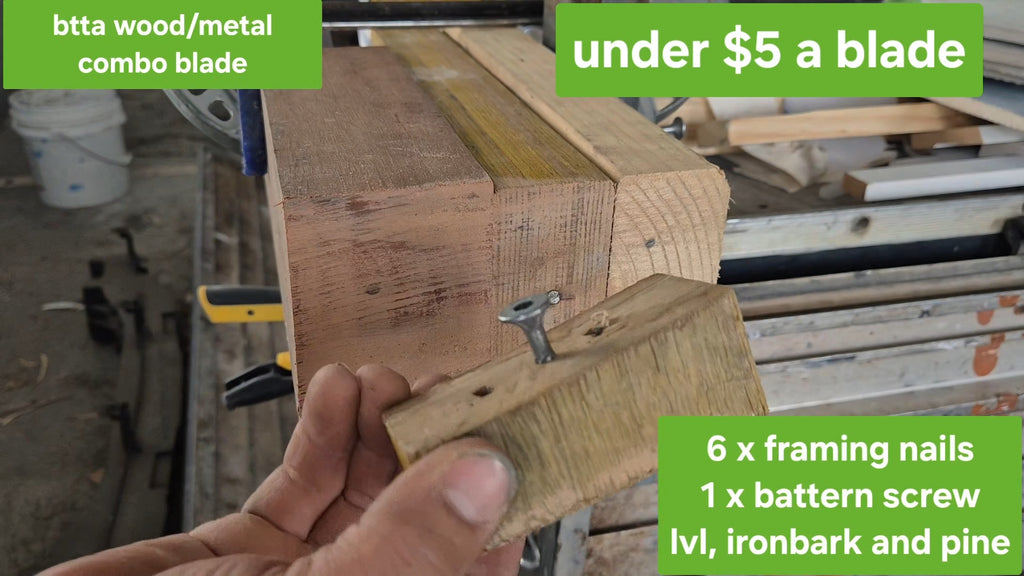 BTTA bimetal m42 combo blade wood/metal/pvc 5 pack, blade to cut multiple materials $22 inc GST