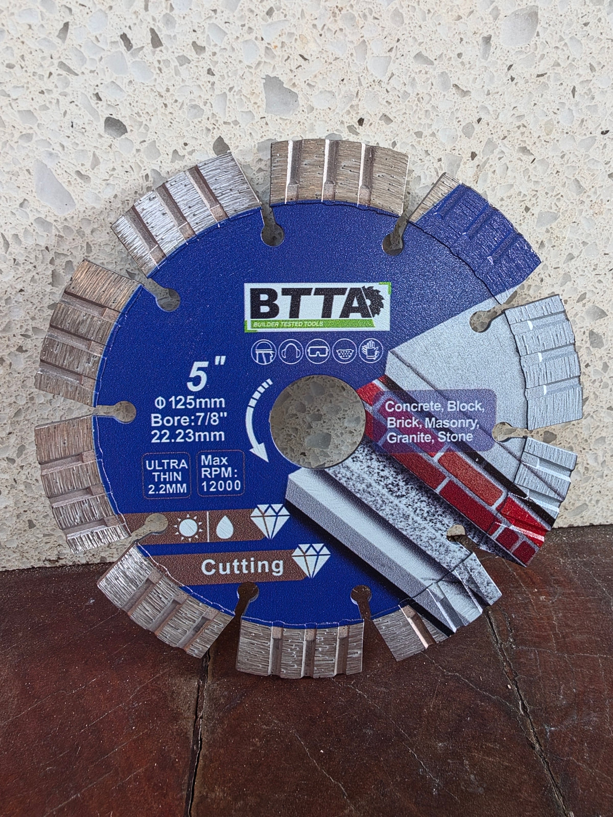 BTTA 125mm heavy duty segemented blade 2.2mm thick