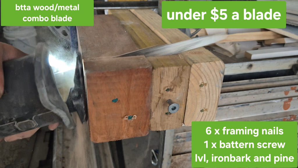 BTTA bimetal m42 combo blade wood/metal/pvc 5 pack, blade to cut multiple materials $22 inc GST