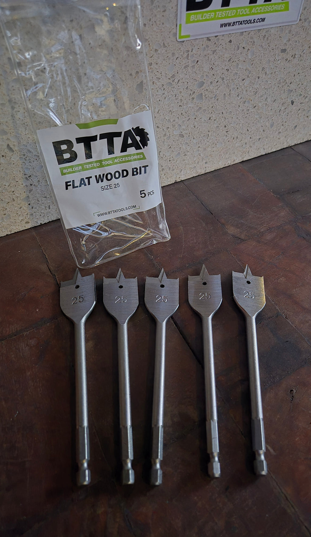 BTTA hex flat wood spade sk5 material pack of 5 multiple sizes 14mm,16mm,20mm,24mm,25mm,32mm