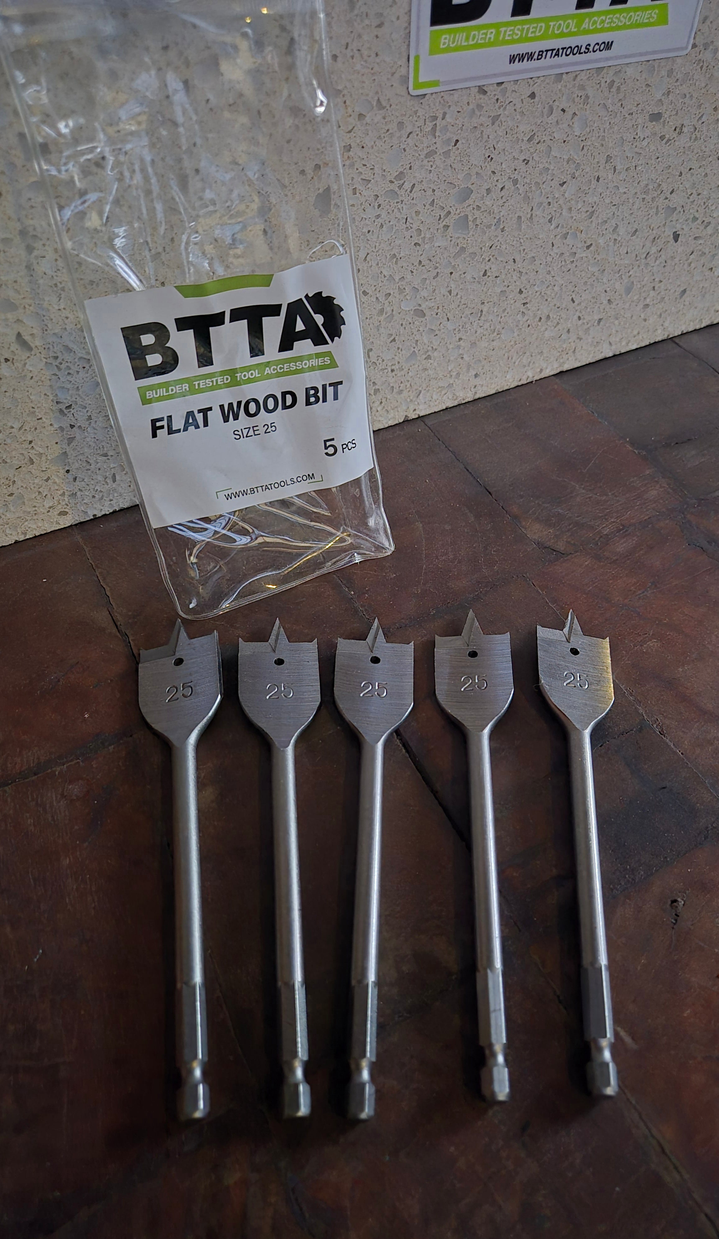 BTTA hex flat wood spade sk5 material pack of 5 multiple sizes 14mm,16mm,20mm,24mm,25mm,32mm