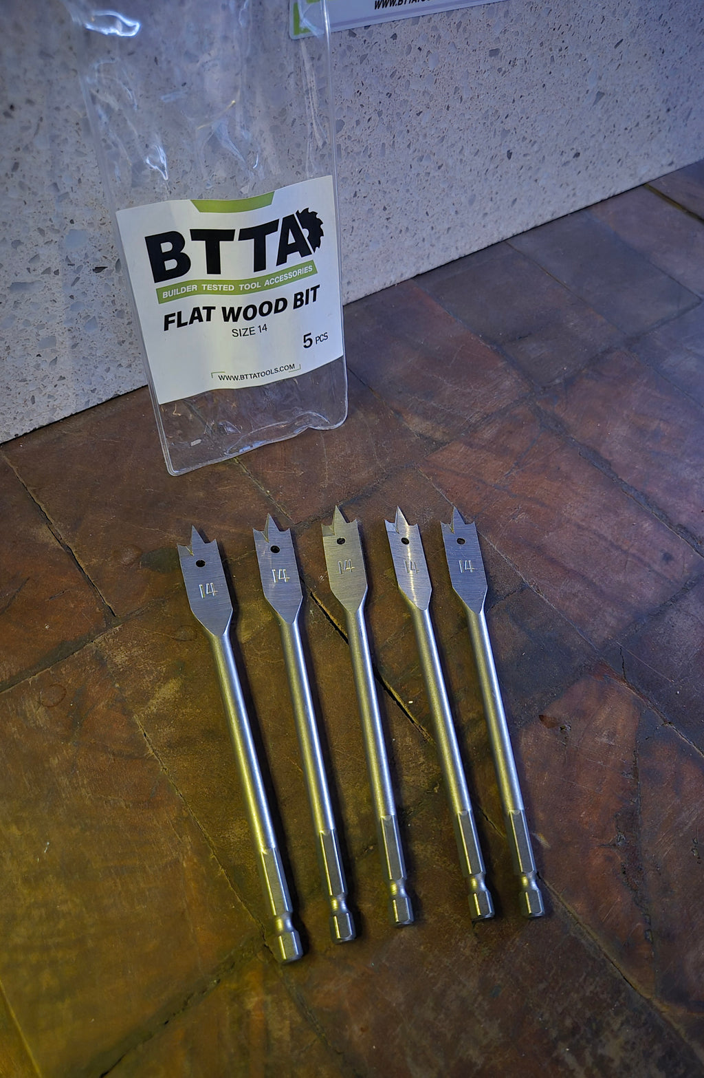 BTTA hex flat wood spade sk5 material pack of 5 multiple sizes 14mm,16mm,20mm,24mm,25mm,32mm