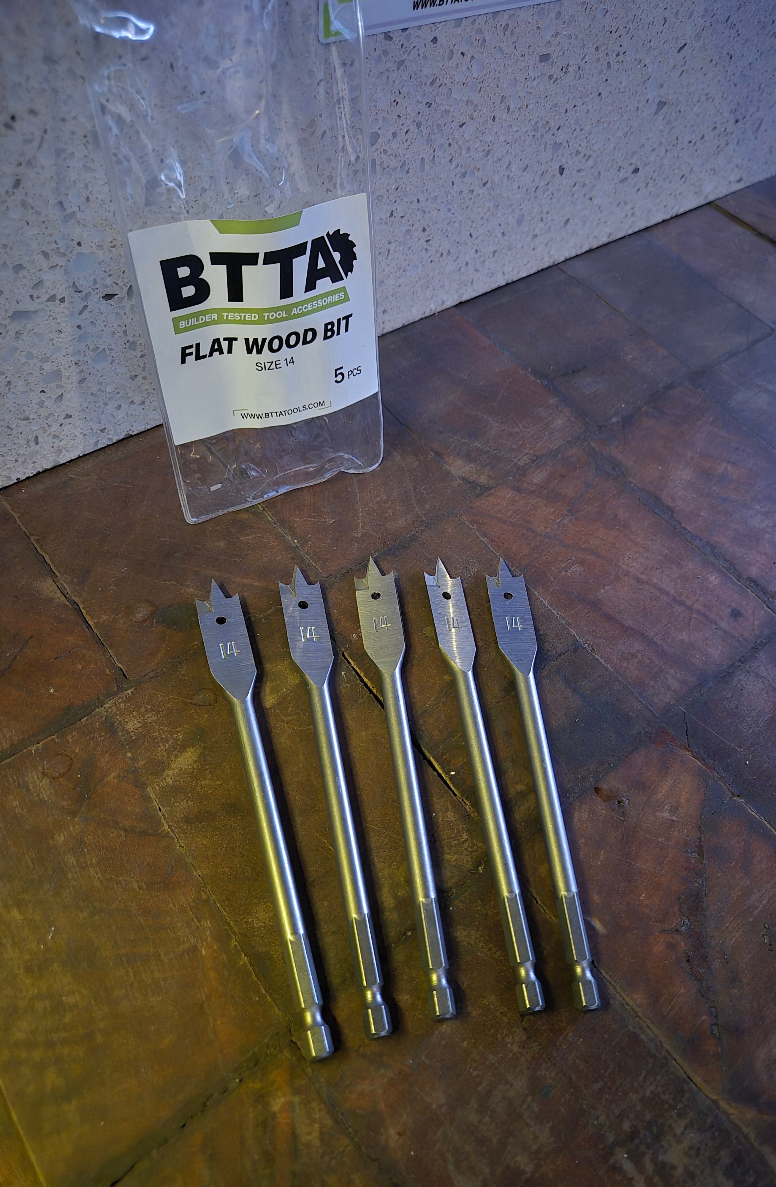 BTTA hex flat wood spade sk5 material pack of 5 multiple sizes 14mm,16mm,20mm,24mm,25mm,32mm