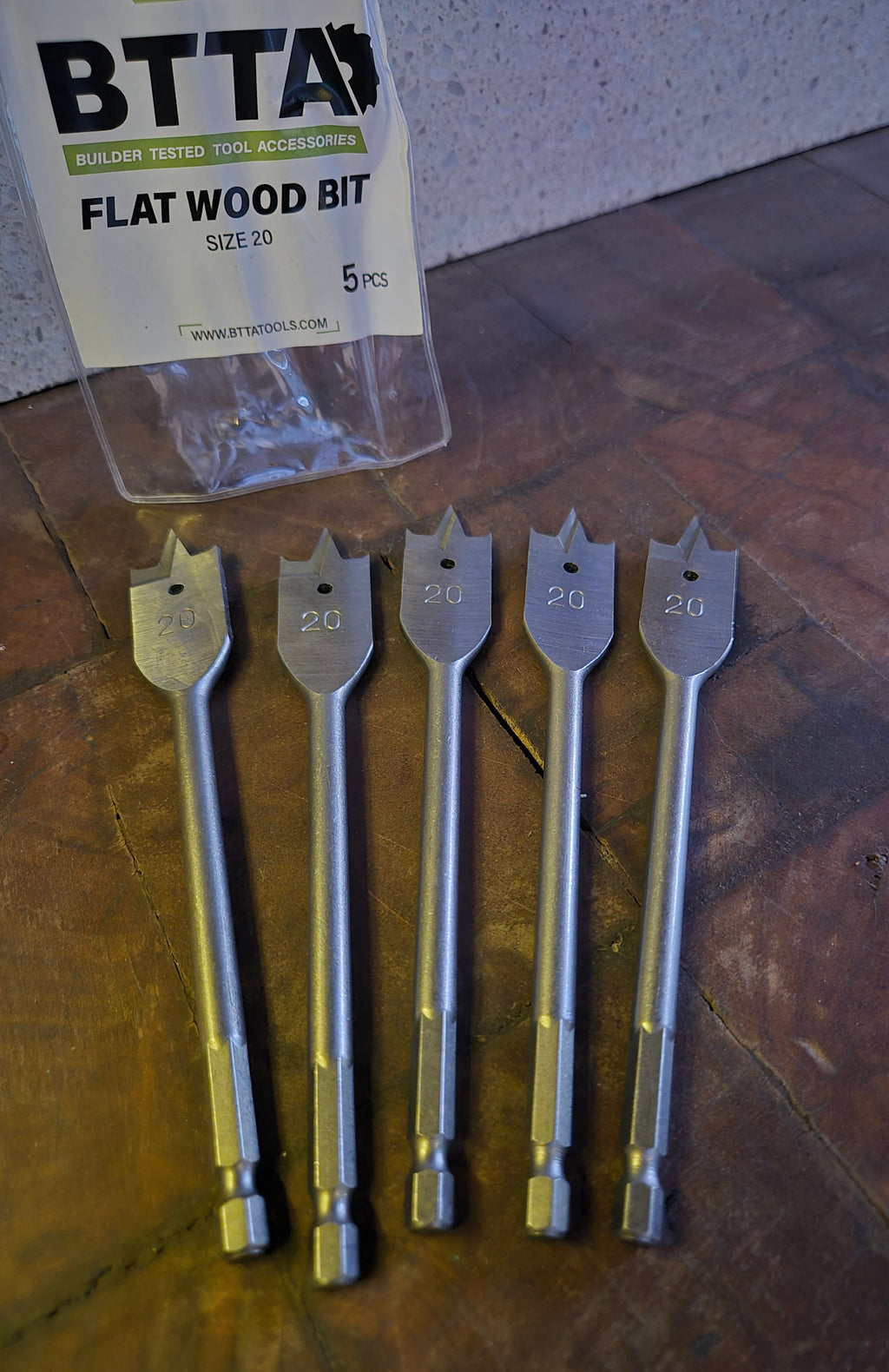 BTTA hex flat wood spade sk5 material pack of 5 multiple sizes 14mm,16mm,20mm,24mm,25mm,32mm