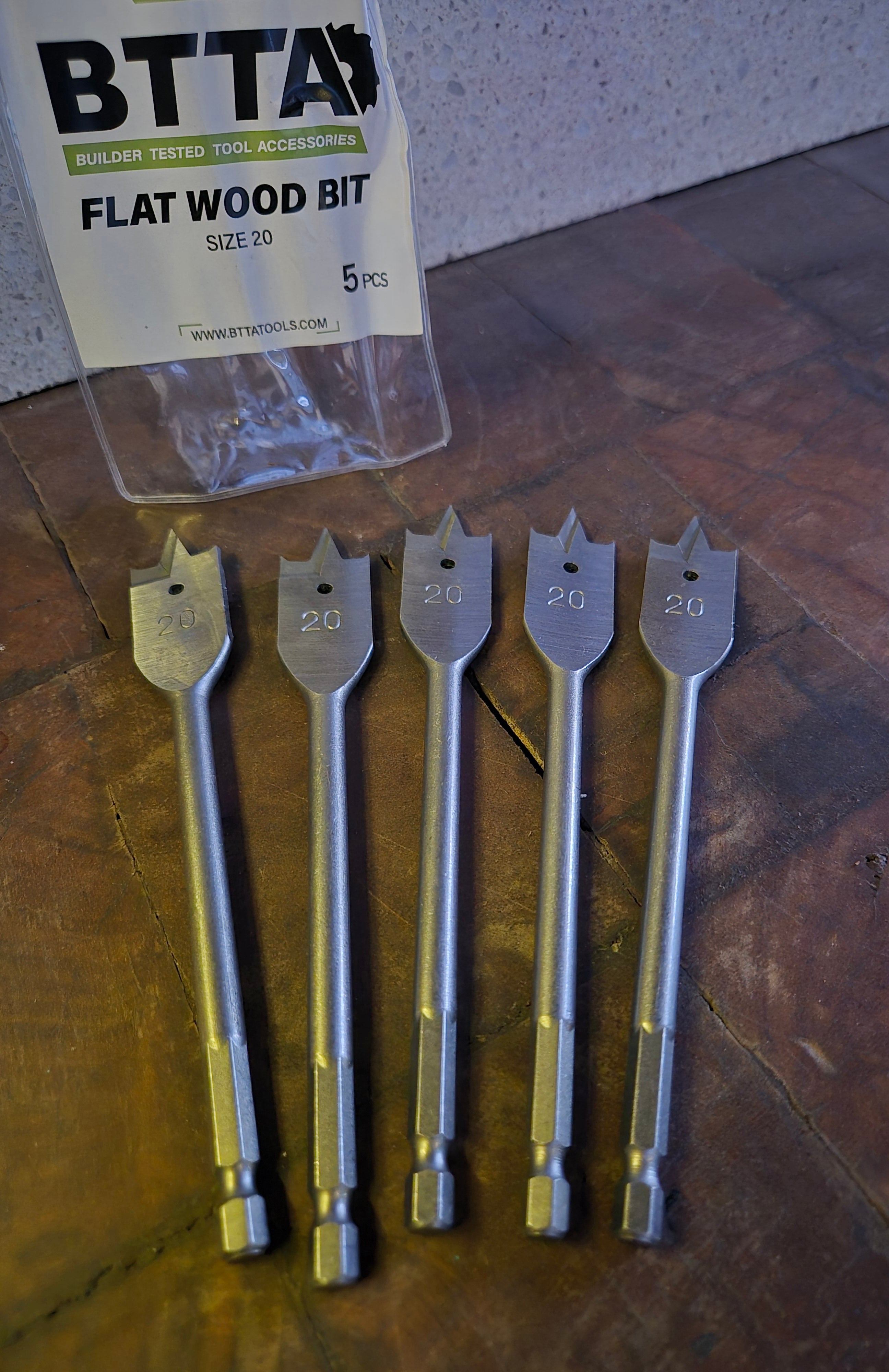 BTTA hex flat wood spade sk5 material pack of 5 multiple sizes 14mm,16mm,20mm,24mm,25mm,32mm