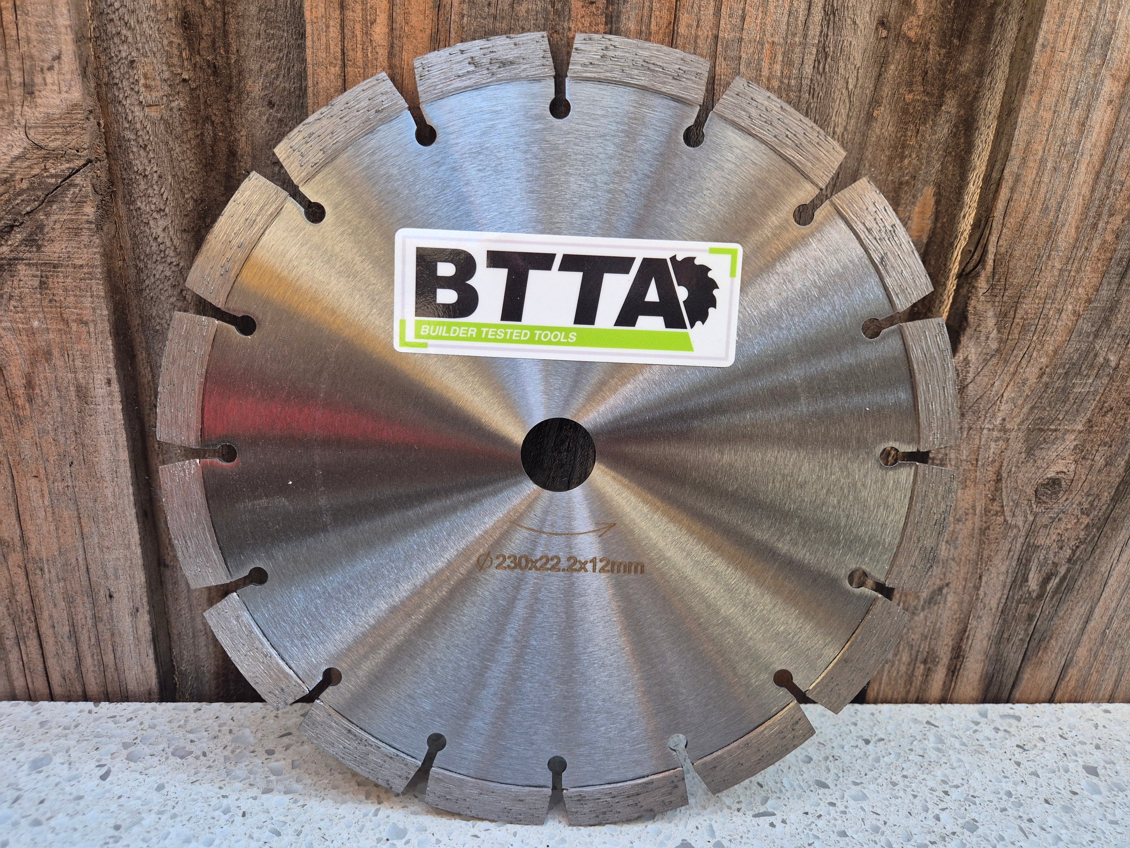230mm or 9inch diamond blade reinforced concrete $110 inc GST