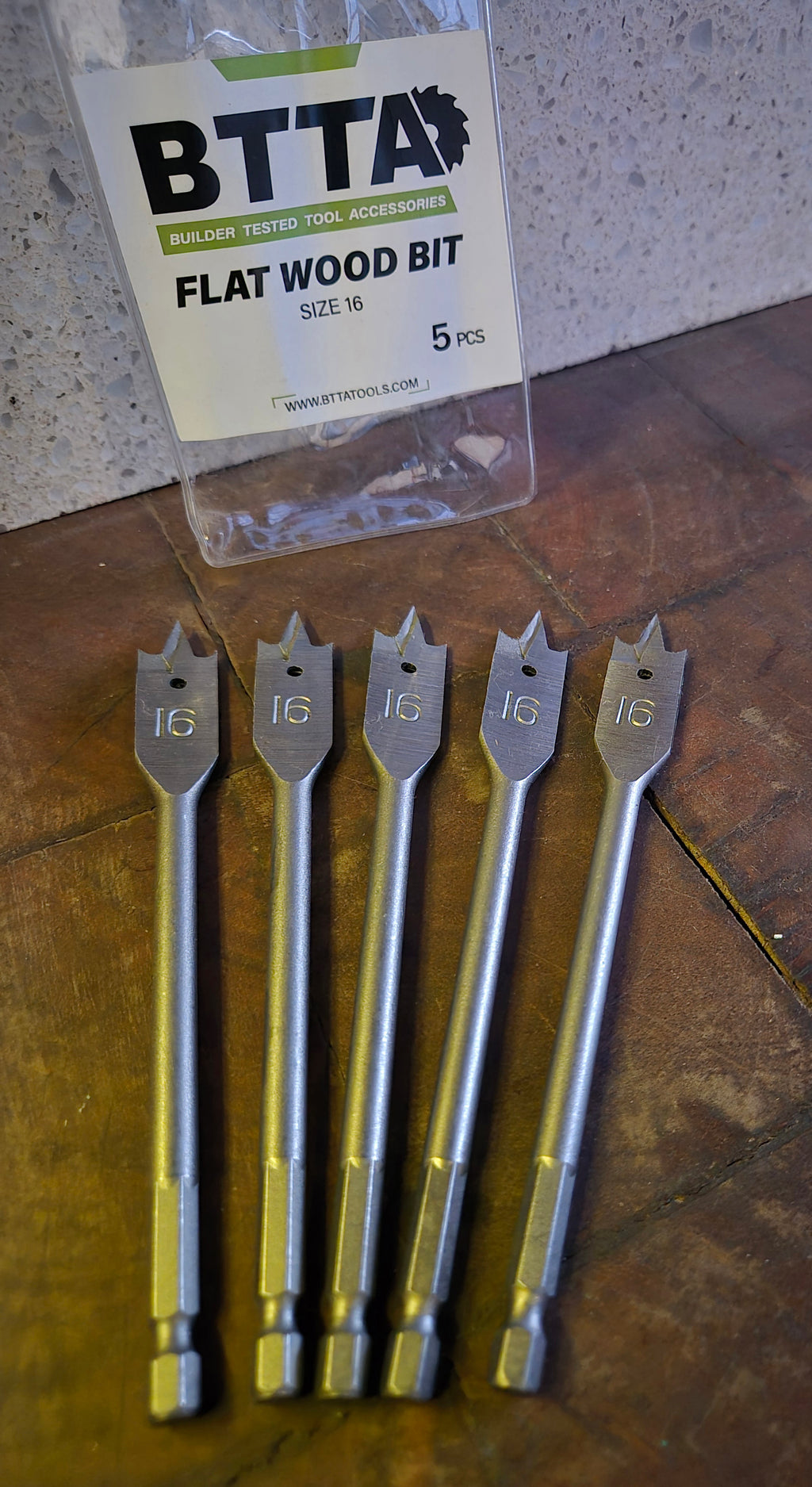 BTTA hex flat wood spade sk5 material pack of 5 multiple sizes 14mm,16mm,20mm,24mm,25mm,32mm