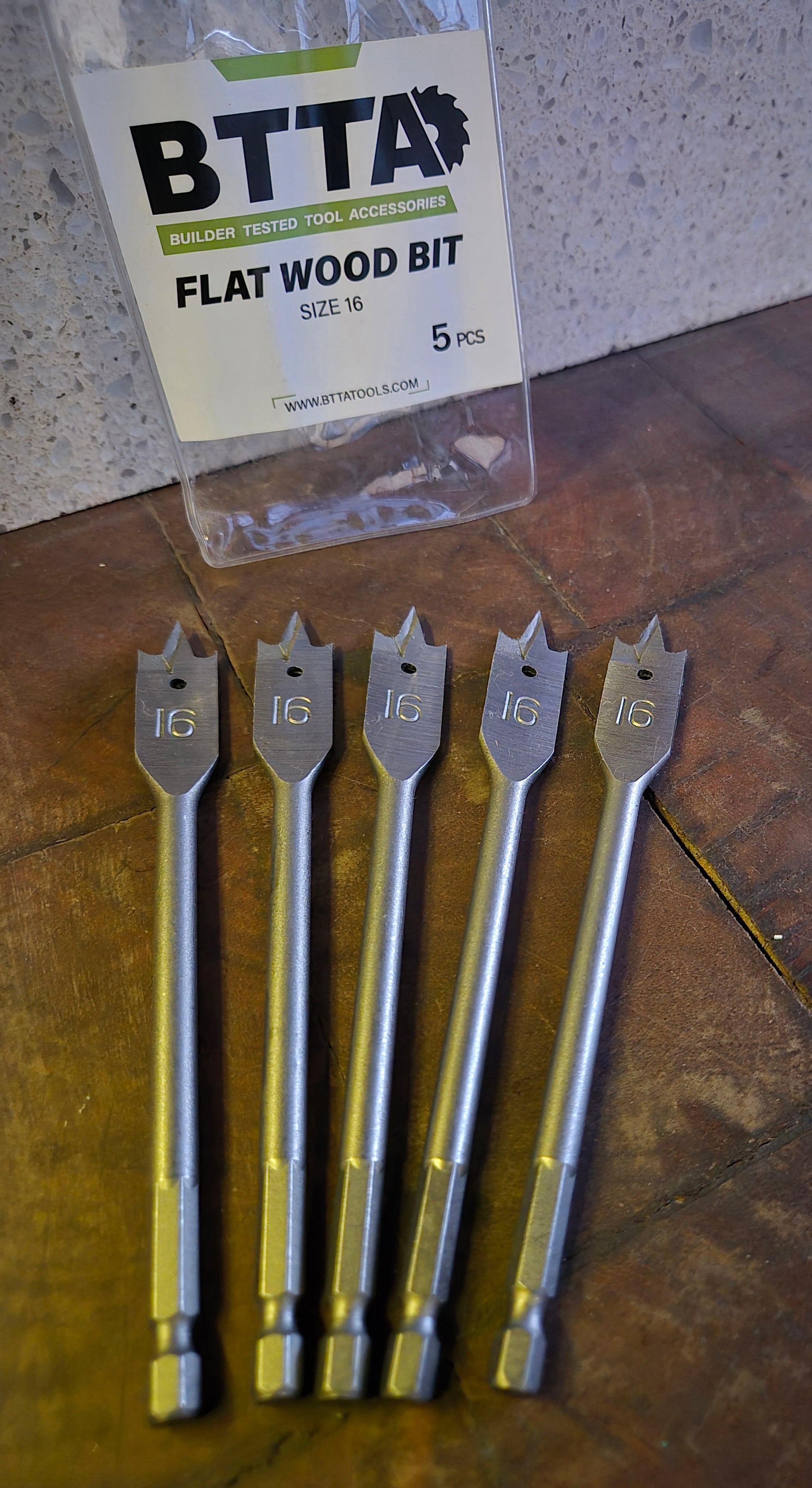BTTA hex flat wood spade sk5 material pack of 5 multiple sizes 14mm,16mm,20mm,24mm,25mm,32mm