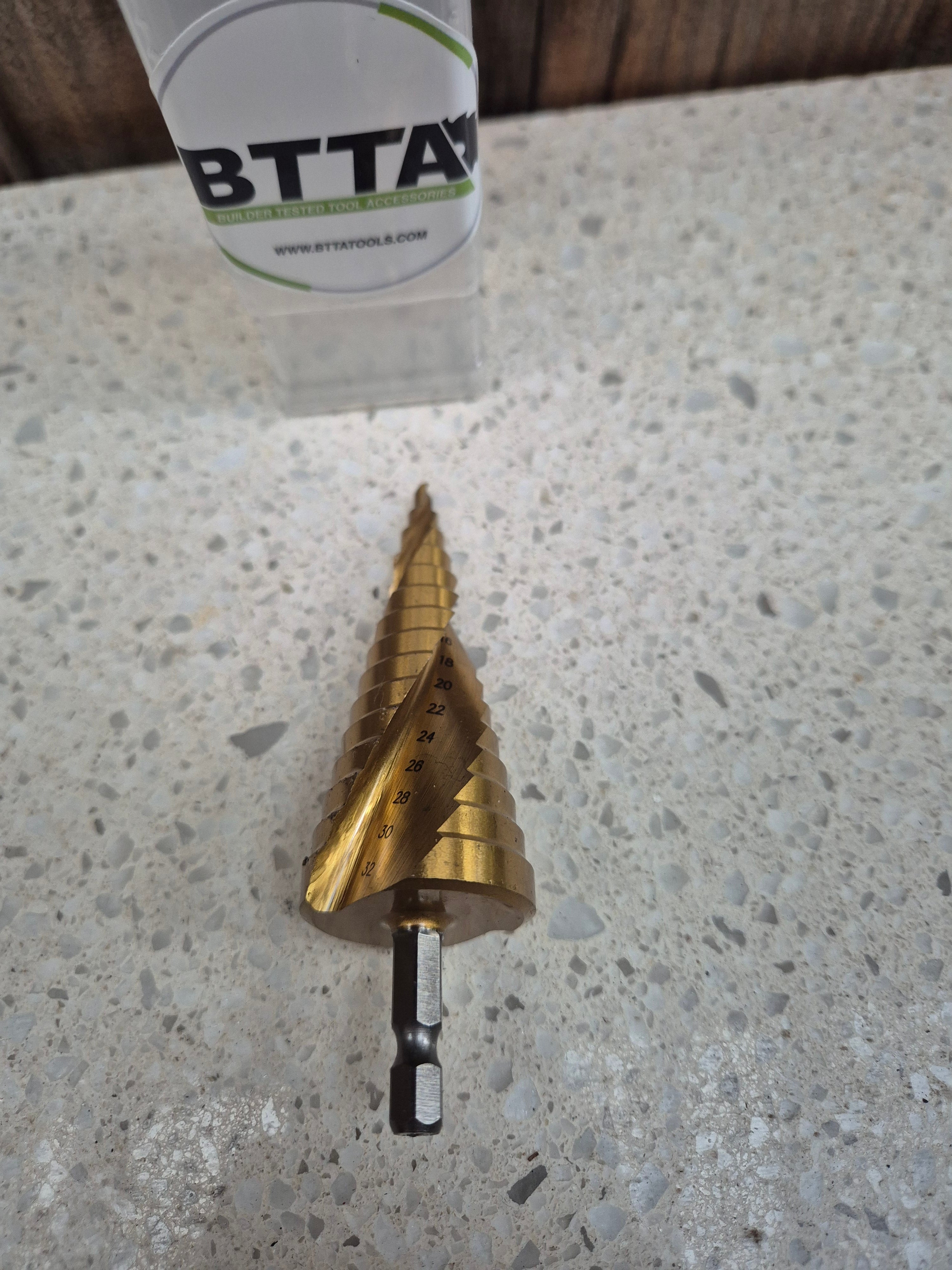 BTTA m35 material stepped drill bit 4-32mm hex $82.50inc GST