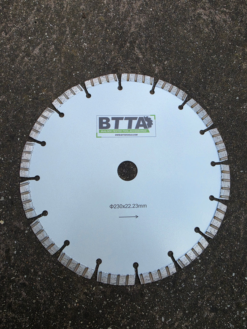 BTTA segmented turbo diamond blade sizes 400mm,350mm,230mm