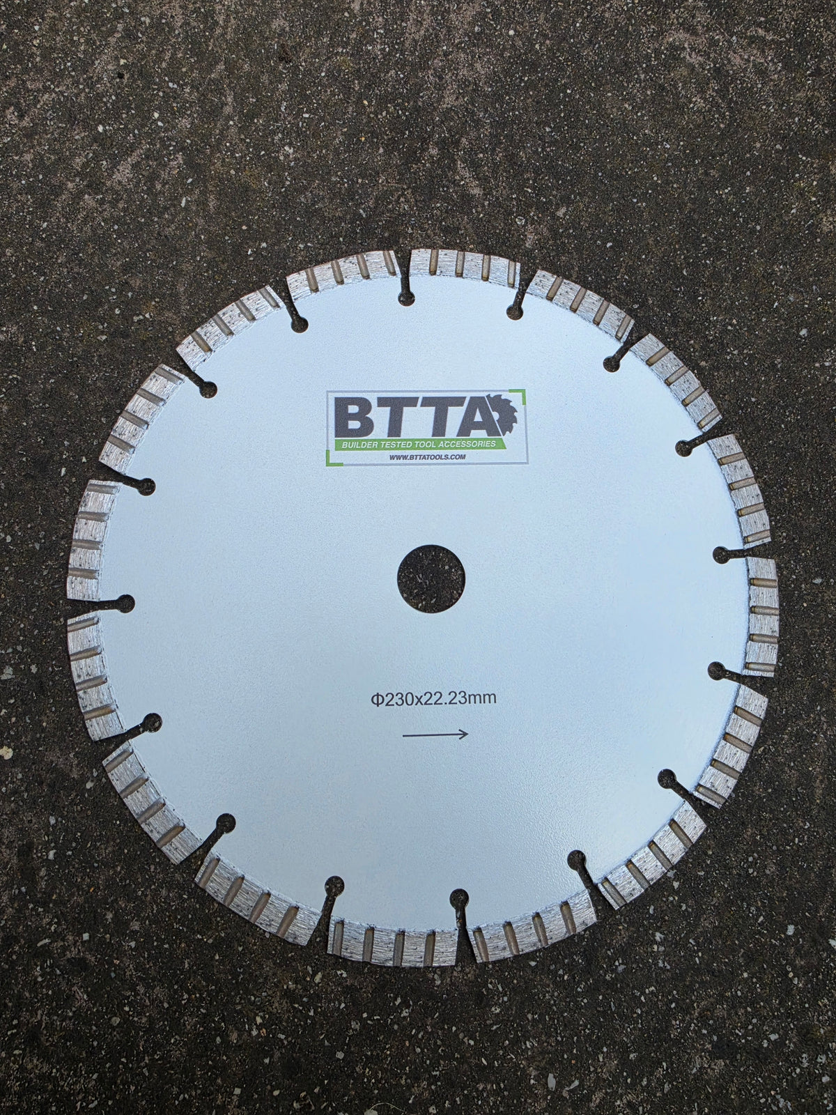 BTTA segmented turbo diamond blade sizes 400mm,350mm,230mm