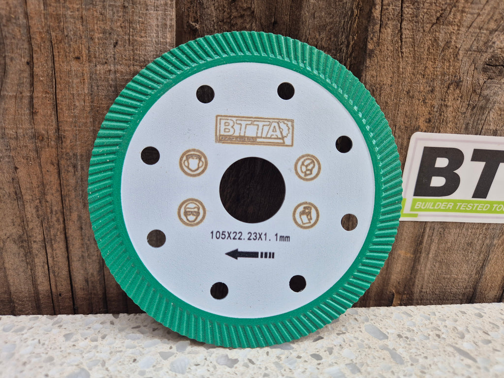 105mm diamond porcelain blade, fast clean and durable 16mm adapter included $30 inc GST Free shipping